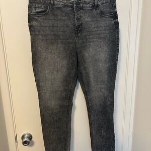 Old Navy Women's Rockstar Super Skinny High Rise Grey Jeans